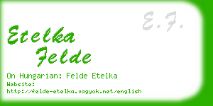 etelka felde business card